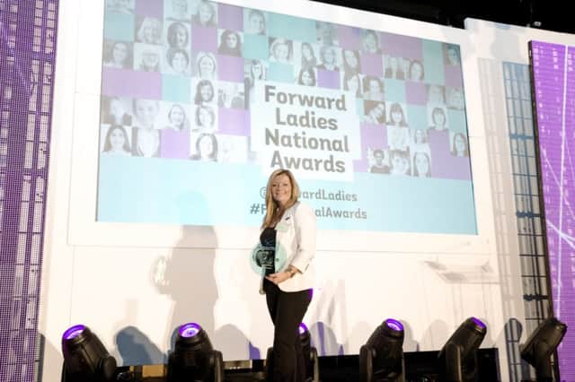 Andrea Eli, the former director of Ventura and now sales director of Banner, on the night she won her national award from Forward Ladies,