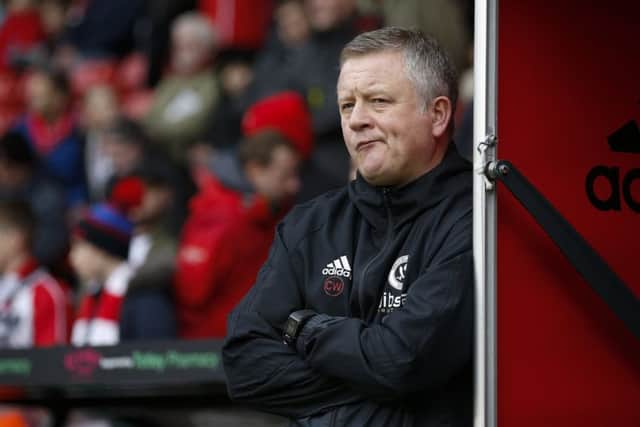 Sheffield United manager Chris Wilder looks on during Saturday's FA Cup win over Preston at Bramall Lane (Picture: Simon Bellis/Sportimage).