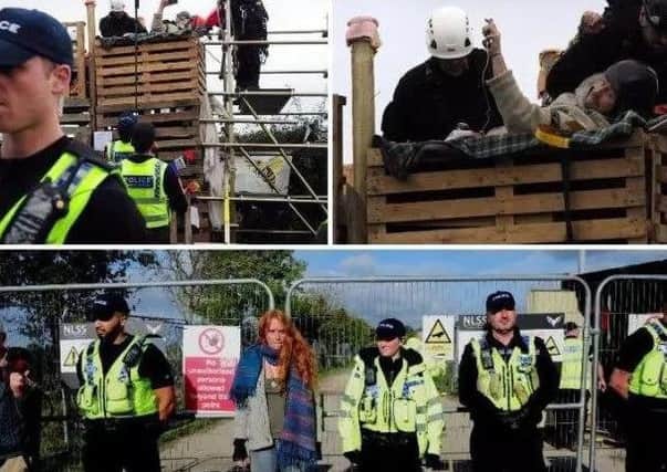 Fracking protesters remain opposed to the extraction of shale gas at Kirby Misperton.