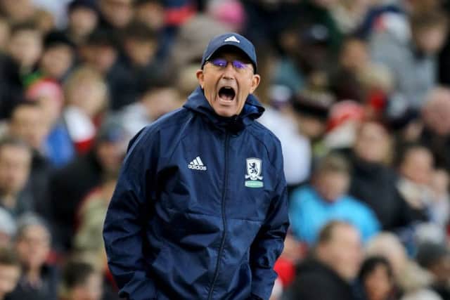 FRUSTRATED: Middlesbrough manager Tony Pulis. Picture: Richard Sellers/PA