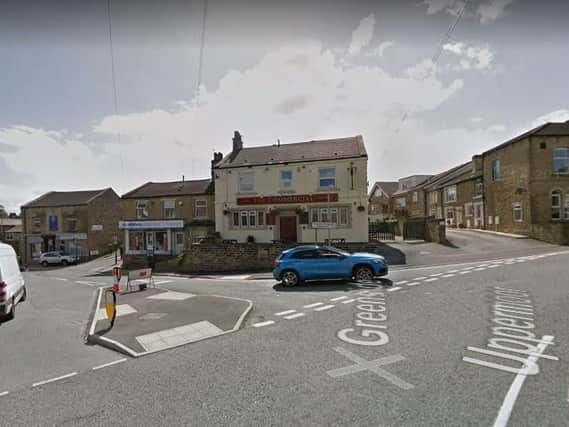 The collision happened outside The Commercial in Pudsey. Picture: Google