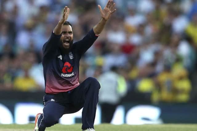 GOING NOWHERE: England and Yorkshire's Adil Rashid. Picture: AP/Rick Rycroft)