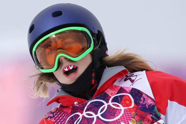 Great Britain's Katie Summerhayes following her second run in the Ladies Ski Slopestyle Final during the 2014 Sochi Olympic Games in Krasnaya Polyana, Russia.