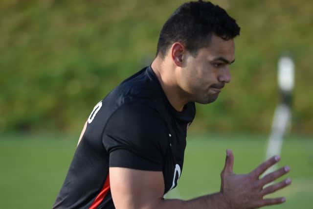 England's Ben Te'o during the training session at Pennyhill Park, Bagshot.