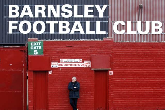 Harold 'Dickie' Bird pictured at his beloved Oakwell, the home of Barnsley FC.