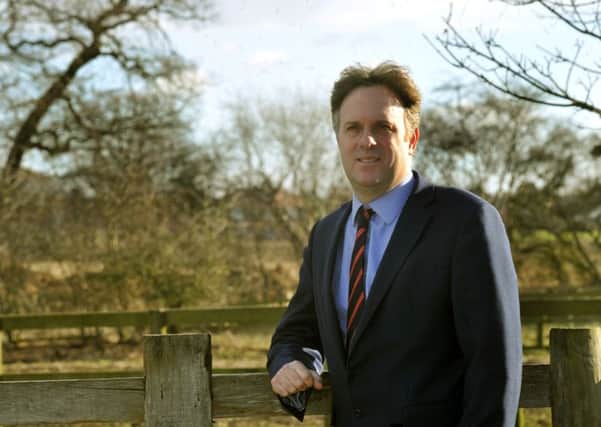 Julian Sturdy, MP for York Outer,  in his constituency in the village of Knapton.