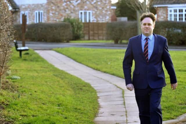 Julian Sturdy, MP for York Outer, in his constituency in the village of Knapton.