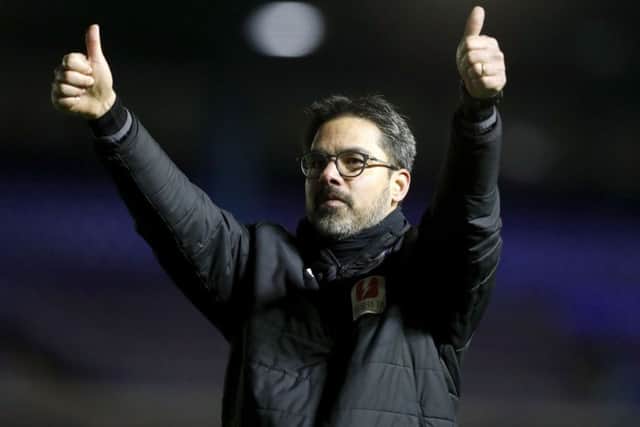 Huddersfield Town manager David Wagner salutes the away fans after his side's 4-1 FA Cup fourth round replay win at Birmingham City. Picture: Martin Rickett/PA