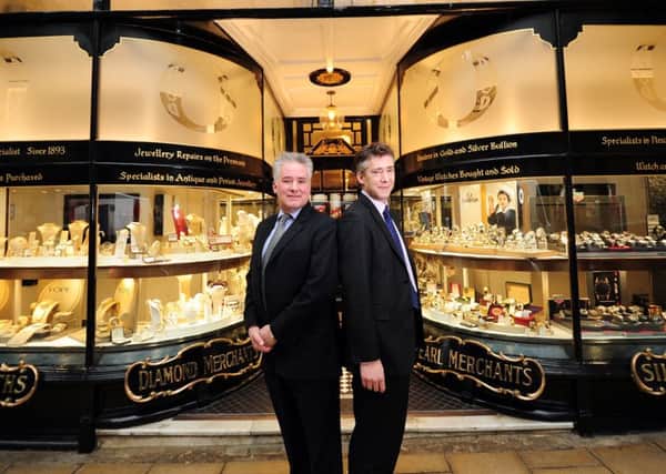 Robert Ogden (right) with his brother Ben outside the family-run shop in Harrogate. Picture by Simon Hulme.