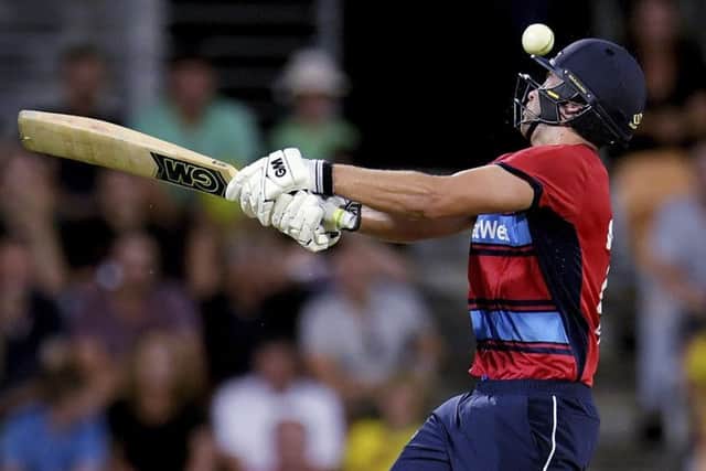England's Dawid Malan misses delivery from of Australia during their Twenty20 cricket match in Hobart. (Tracey Nearmy/AAP Image via AP)