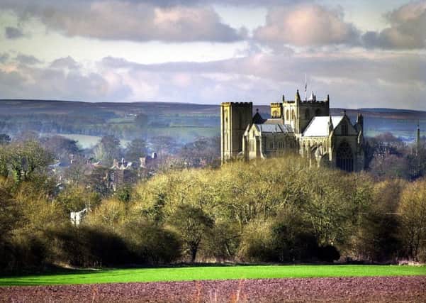 Ancient farmland and thickets frame the magnificent Ripon Cathedral which dominates the North Yorkshire Market town.