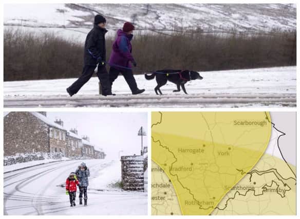 Weather warnings have been put in place for Yorkshire.