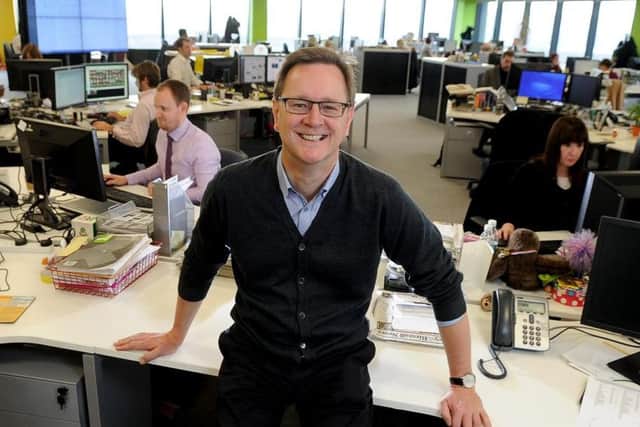 Ashley Highfield, Johnston Press chief executive, in the newsroom of The Yorkshire Post.