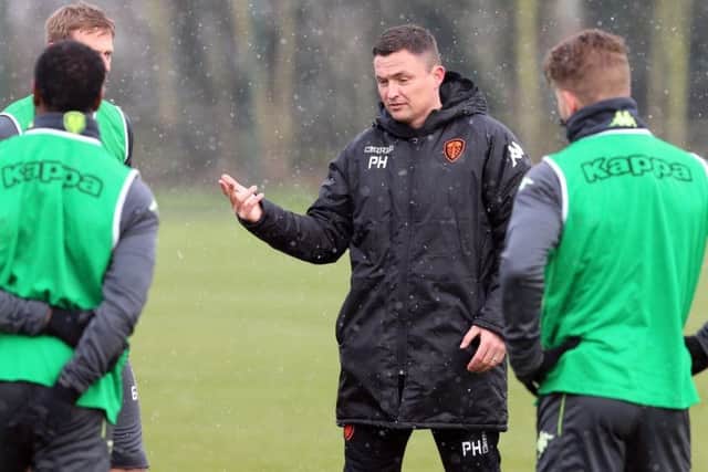 Paul Heckingbottom takes his first training session at Thorp Arch as Leeds United manager.