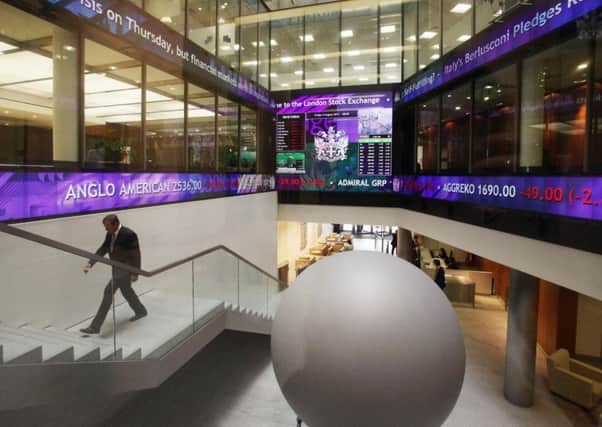 A view of the information screens at the London Stock Exchange in the City of London  PRESS ASSOCIATION Photo.