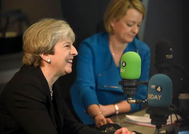 BBC political edtior Laura Kuennsberg with Theresa May.