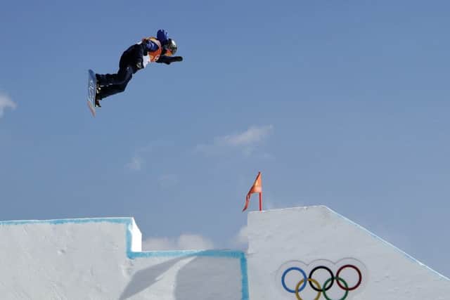 AimeeÂ Fuller, of Britain, jumps during the women's slopestyle final at Phoenix Snow Park at the 2018 Winter Olympics in PyeongChang, South Korea. (AP Photo/Gregory Bull)