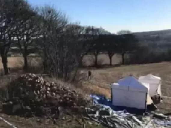 Human remains were found in a field in Swaithe, Barnsley