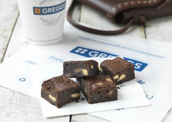 Greggs, Gluten free triple chocolate Belgian brownies - Â£1.