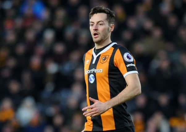 Hull City's Ryan Mason fractured his skull in an accidental clash of heads with Chelsea defender Gary Cahill (Picture: Jonathan Gawthorpe).