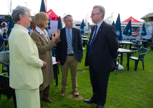 CLA North director Dorothy Fairburn (left) meets Michael Gove at last year's Great Yorkshire Show.
