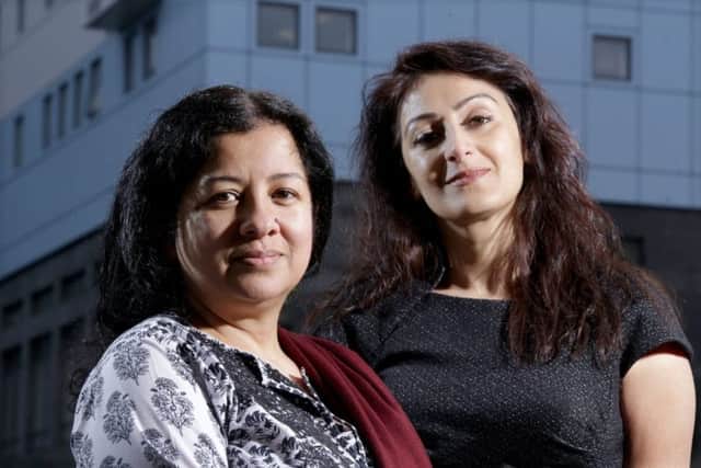 Irna Qureshi and Syima Aslam who founded the Bradford Literature Festival which AA Dhand thinks has helped transform the city.