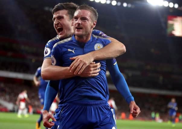 Leicester City's Sheffield-born pair Harry Maguire and Jamie Vardy.