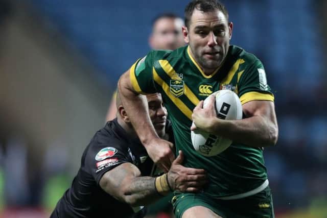 New Zealand's Manu Ma'u tackles Australia's Cameron Smith during the Four Nations match at the Ricoh Arena, Coventry. (Picture: Simon Cooper/PA Wire)