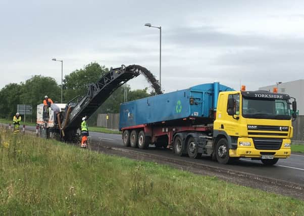 Work being carried out to repair the A63 Selby bypass