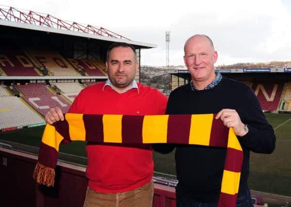 New Bradford City manager Simon Grayson is unveiled alongside chairman Edin Rahic at Valley Parade (Picture: Simon Hulme).
