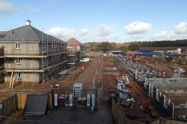 File photo dated 07/02/17 of houses under construction on a new housing development, as the housing minister has set out plans to spend Â£45 million to help release council-owned land to support the building of up to 7,280 homes. PRESS ASSOCIATION Photo.
Photo credit should read: Andrew Matthews/PA Wire