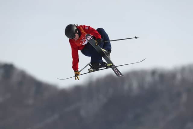 Great Britain's James Woods during the Men's Ski Slopestyle Skiing at the Pheonix Snow Park