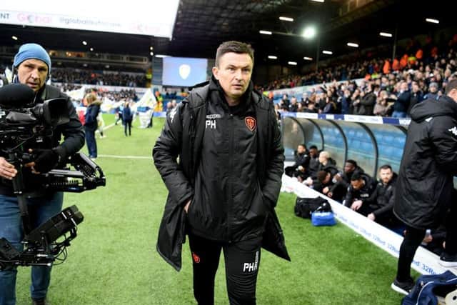 Leeds United's head coach Paul Heckingbottom during the match between Leeds United and Bristol City (Picture: James Hardisty)