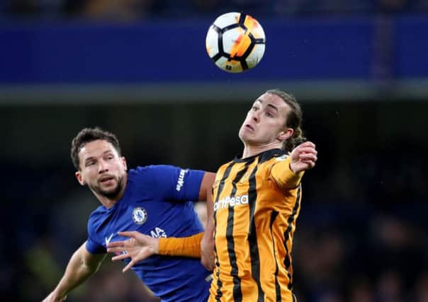 Chelsea's Danny Drinkwater (left) and Hull City's Jackson Irvine battle for the ball during the Emirates FA Cup, Fifth Round match at Stamford Bridge, London.(Picture: Adam Davy/PA Wire)