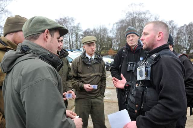 Kev Kelly explains the aims of the operation to gamekeepers