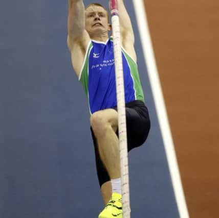 Adam Hague in action at last weekend's British Indoor Athletics Championships.