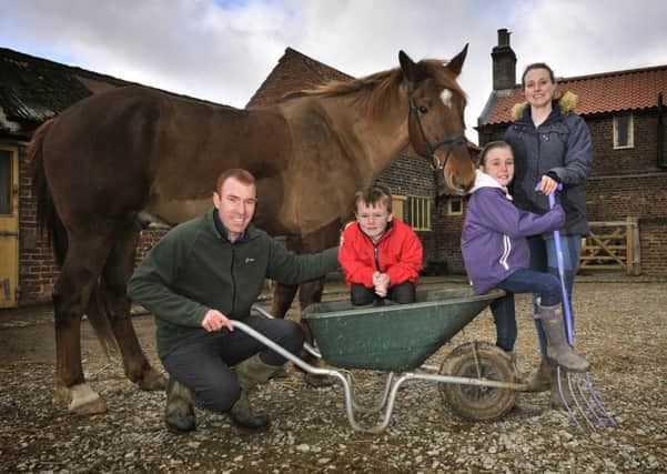 Sean Wisher and his family enjoy farm life on their farm in Scorborough. Pictures by Richard Ponter.