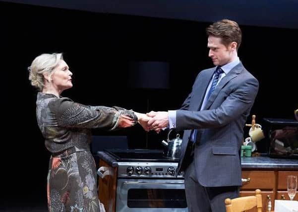 Sharon Small as Alice Howland and Andrew Rothney as he son Thomas in Still Alice at West Yorkshire Playhouse.