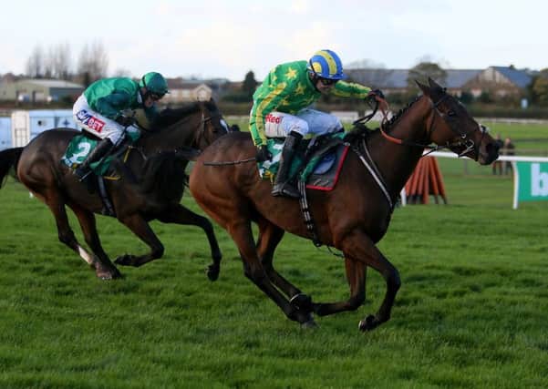 Colin's Sister and Paddy Brennan storm to victory in Wetherby's West Yorkshire Hurdle.