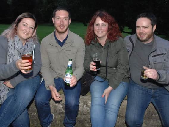 Women on Tap festival founder Rachel Auty, second from right, pictured at Knaresborough Lions Beer Festival with Lucy Barrow, Andrew Wood and Andrew Cameron. (1708123AM1)