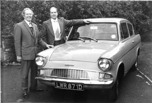 Ford Anglia, 26th October 1984

Mr. Reginald Wallbank and son Mr. David Wallbank.