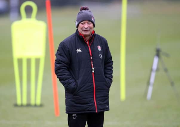 England head coach Eddie Jones pictured during a training session at Pennyhill Park, Bagshot on Thursday (Picture: Adam Davy/PA Wire).