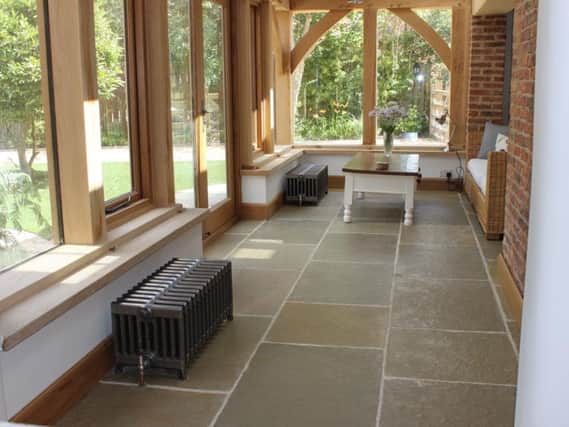 When it comes to floors, honed limestone tiles provide an eye-catching,  look and are much more practical than once popular sanded wooden floors.