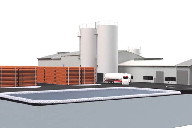 Artist's impression of the new Â£10m wood refinery at Goole