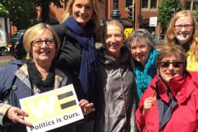 Womens Equality Party leader Sophie Walker surrounded by members of the Harrogate branch.