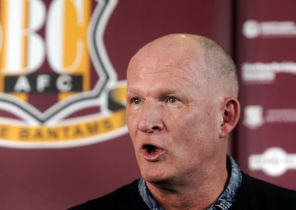 Bradford City manager Simon Grayson: Said side were deflated by deflected goal.