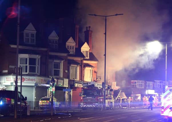 The aftermath of last night's explosion. Picture: Aaron Chown/PA Wire.