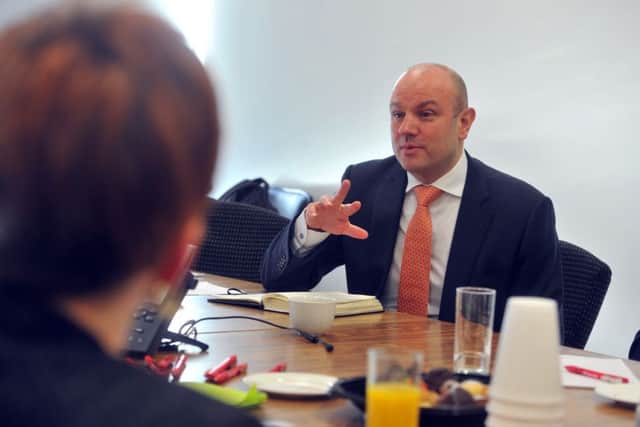 20 February 2018 .......      Paul Sparkes from Cascade at a breakfast roundtable,  chaired by Greg Wright, deputy business  editor at The Yorkshire Post featuring experts in human resources.  Picture Tony Johnson.