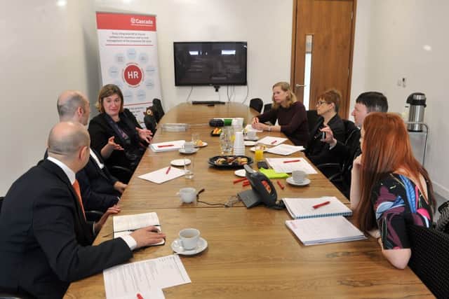20 February 2018 .......      Breakfast roundtable,  chaired by Greg Wright, deputy business  editor at The Yorkshire Post featuring experts in human resources.  Picture Tony Johnson.