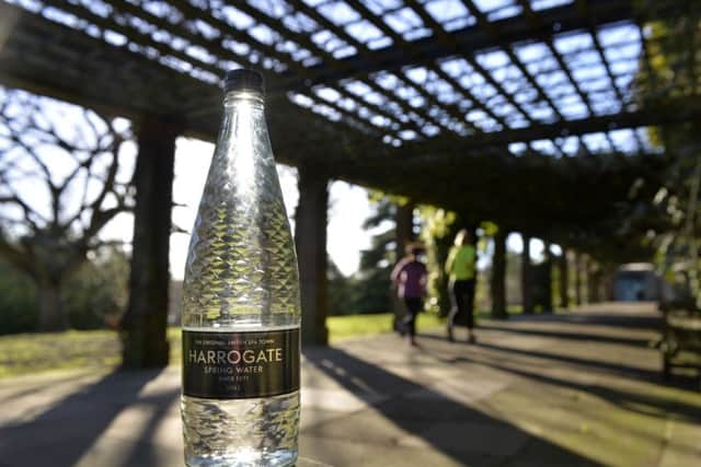 Bottle of Harrogate Spring Water, Valley Gardens.
Harrogate Water, Harlow Moor Road, Harrogate.  5 January 2017.  Picture Bruce Rollinson